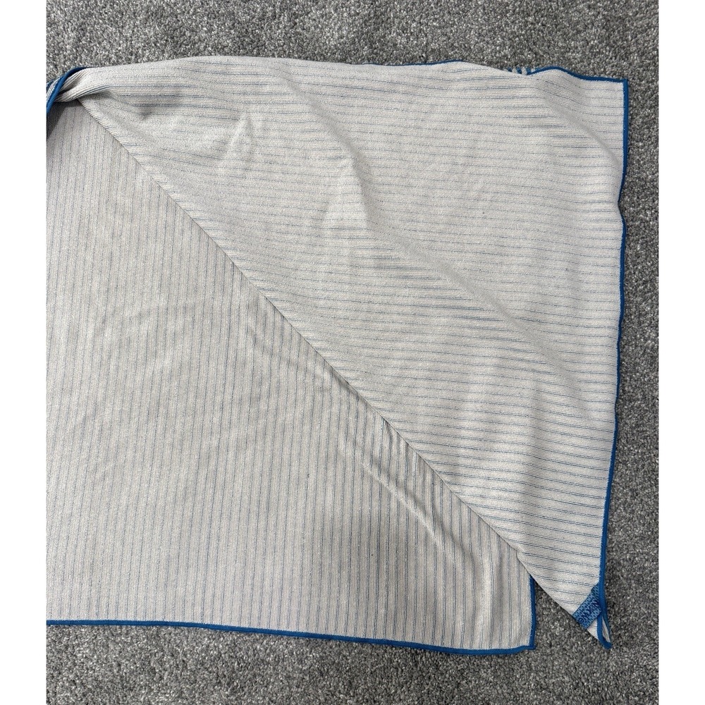 NORWEX Baclock Body Bath Towel Full Size 53X26" Vanilla / Teal Striped EUC - Picture 2 of 4